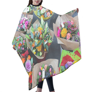 Personality  Bouquets Flowers Hair Cutting Cape