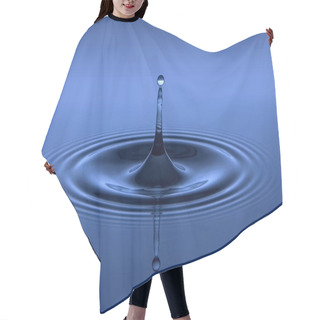 Personality  Drop Of Water On Blue Background Hair Cutting Cape