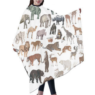 Personality  Isolated Color Animals Huge Collection Hair Cutting Cape