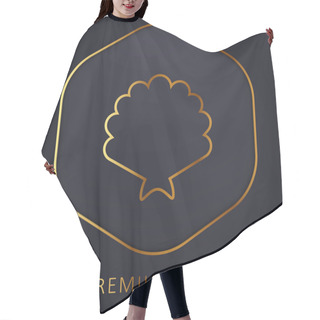 Personality  Big Shell Golden Line Premium Logo Or Icon Hair Cutting Cape