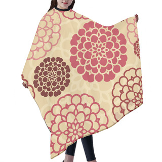 Personality  Seamless Floral Pattern.  Hair Cutting Cape