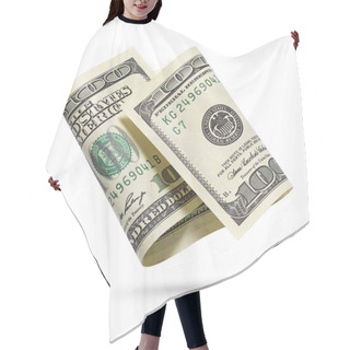 Personality  Money, One Hundred Dollars Bill. United States Currency Banknote Isolated On A White Background.  Hair Cutting Cape