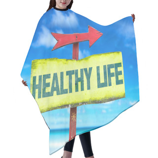 Personality  Healthy Life Text Sign Hair Cutting Cape