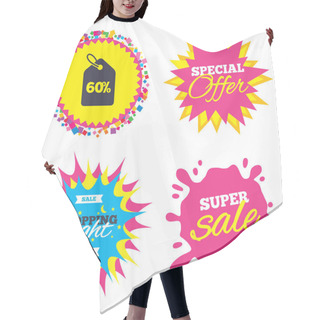 Personality  Sale Price Tag Icon Hair Cutting Cape