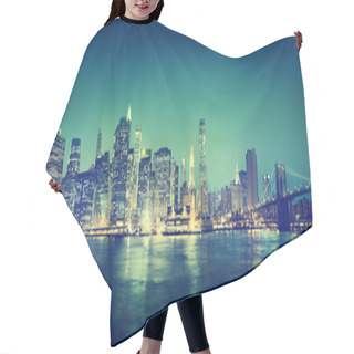 Personality  New York City Panorama Night Concept Hair Cutting Cape