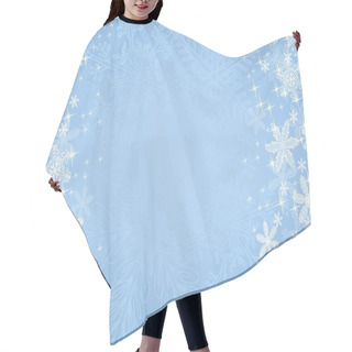 Personality  Blue Christmas Snowflake Background Hair Cutting Cape