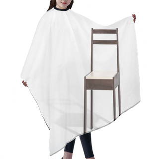 Personality  Dark Wooden Chair Hair Cutting Cape