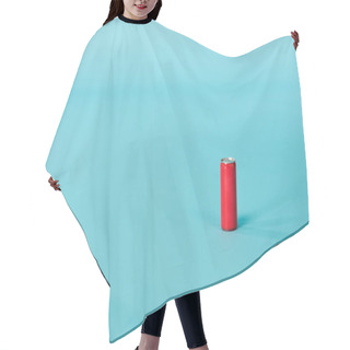 Personality  Red Aluminum Can With Beverage On Blue Surface Hair Cutting Cape