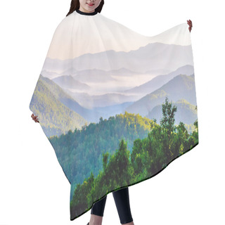 Personality  Early Morning Sunrise Over Blue Ridge Mountains Hair Cutting Cape