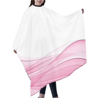 Personality  Abstract Pink Wave Hair Cutting Cape