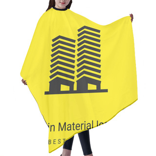 Personality  Apartments Minimal Bright Yellow Material Icon Hair Cutting Cape