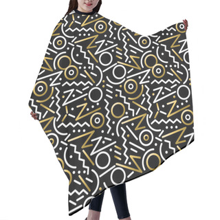 Personality  Gold Seamless Pattern In Abstract Retro Style Hair Cutting Cape