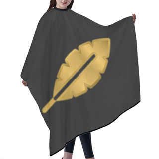Personality  Banana Gold Plated Metalic Icon Or Logo Vector Hair Cutting Cape