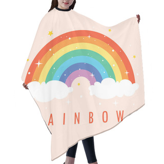 Personality  Concept Of A Colorful Rainbow Hair Cutting Cape