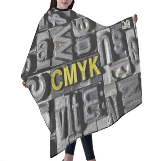 Personality  Full Frame Image Of Iron Letters, Word Cmyk Hair Cutting Cape