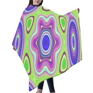 Personality  Psychedelic Symmetry Abstract Pattern And Hypnotic Background, Artistic. Hair Cutting Cape