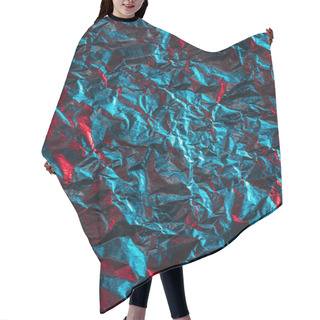 Personality  Beautiful Shiny Abstract Crumpled Blue Foil Background Hair Cutting Cape