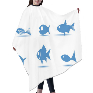 Personality  Fish Icons Hair Cutting Cape