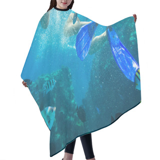 Personality  Red Sea Underwater Scenery With Tropical Fishes, Egypt Hair Cutting Cape
