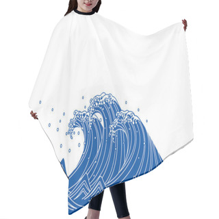 Personality  Blue Wave. Japanese Style Hair Cutting Cape