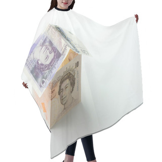 Personality  House Made Of Pound Banknotes Hair Cutting Cape