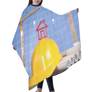 Personality  Architectural With Construction Site And Crane Hair Cutting Cape