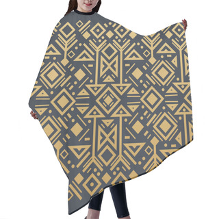 Personality  Navajo Gold Elements Seamless Patterns And Abstract Aztec Elements Hair Cutting Cape