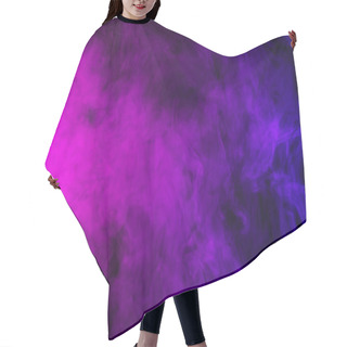 Personality  Abstract Pink And Purple Smoke On Black Background Hair Cutting Cape