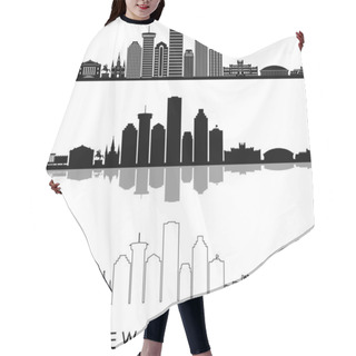 Personality  NEW ORLEANS LOUISIANA City Skyline Silhouette Cityscape Vector Hair Cutting Cape