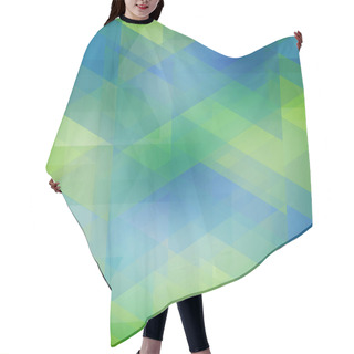 Personality  Abstract Geometric Shape From Color Triangles. Hair Cutting Cape