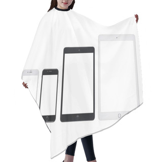 Personality  Digital Devices With Blank Screens  Hair Cutting Cape