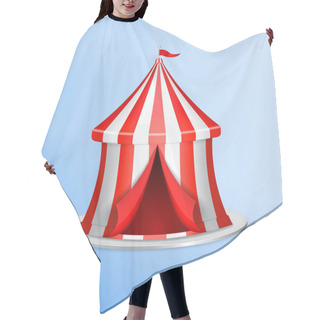 Personality  Circus Tent On Blue Hair Cutting Cape