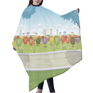 Personality  Colorful Park In The City Hair Cutting Cape