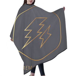 Personality  Bolt Golden Line Premium Logo Or Icon Hair Cutting Cape
