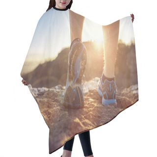 Personality  Cross-country Running In Summer Sunshine Concept For Exercising, Fitness And Healthy Lifestyle Hair Cutting Cape