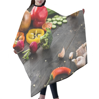 Personality  Fresh Ripe Vegetables  Hair Cutting Cape
