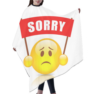Personality  Sorry Vector Sign Hair Cutting Cape