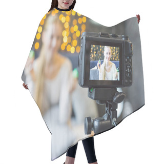 Personality  Camera Taking Photo Hair Cutting Cape