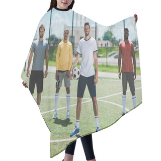 Personality  Multiethnic Soccer Team Hair Cutting Cape
