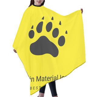 Personality  Bear Pawprint Minimal Bright Yellow Material Icon Hair Cutting Cape