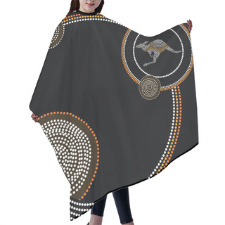 Personality  Aboriginal Art Vector Background. Hair Cutting Cape