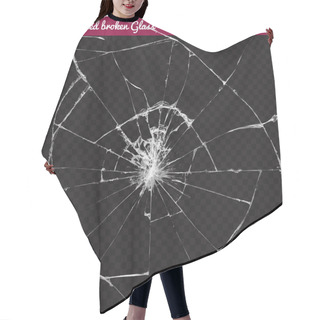 Personality  Realistic Craked Glass Hair Cutting Cape