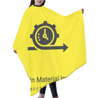 Personality  Agile Minimal Bright Yellow Material Icon Hair Cutting Cape