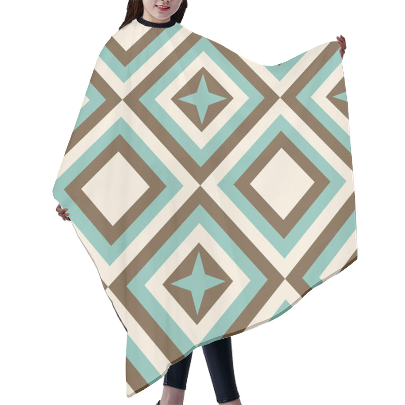 Personality  Fashion Pattern With Squares And Stars Hair Cutting Cape