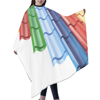 Personality  Color Metal Roof Tile On A White Background Hair Cutting Cape