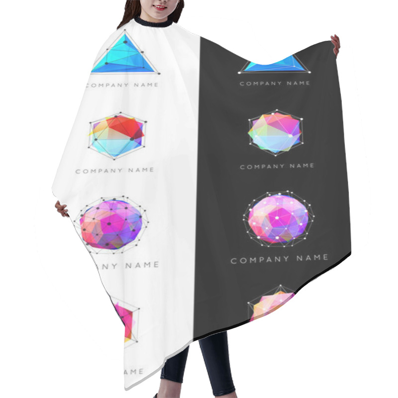 Personality  Set Of Geometric Shapes Hair Cutting Cape