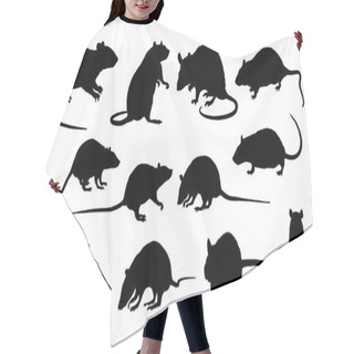 Personality  Rat Silhouettes Hair Cutting Cape