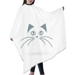 Personality  Cat Face Hair Cutting Cape
