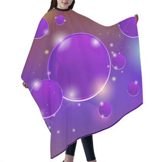 Personality  Glowing Abstract Background With Bubbles Hair Cutting Cape