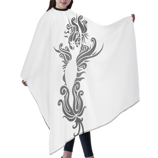 Personality  Vector Abstract Woman Silhouette. Hair Cutting Cape